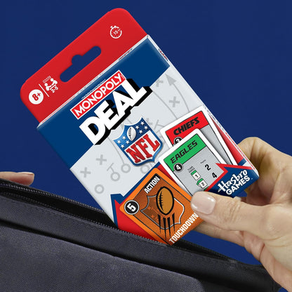 Monopoly Deal NFL Edition – Last Minute Gift Idea for NFL Obsessed Kids, Teens, and Adult Card Gamers