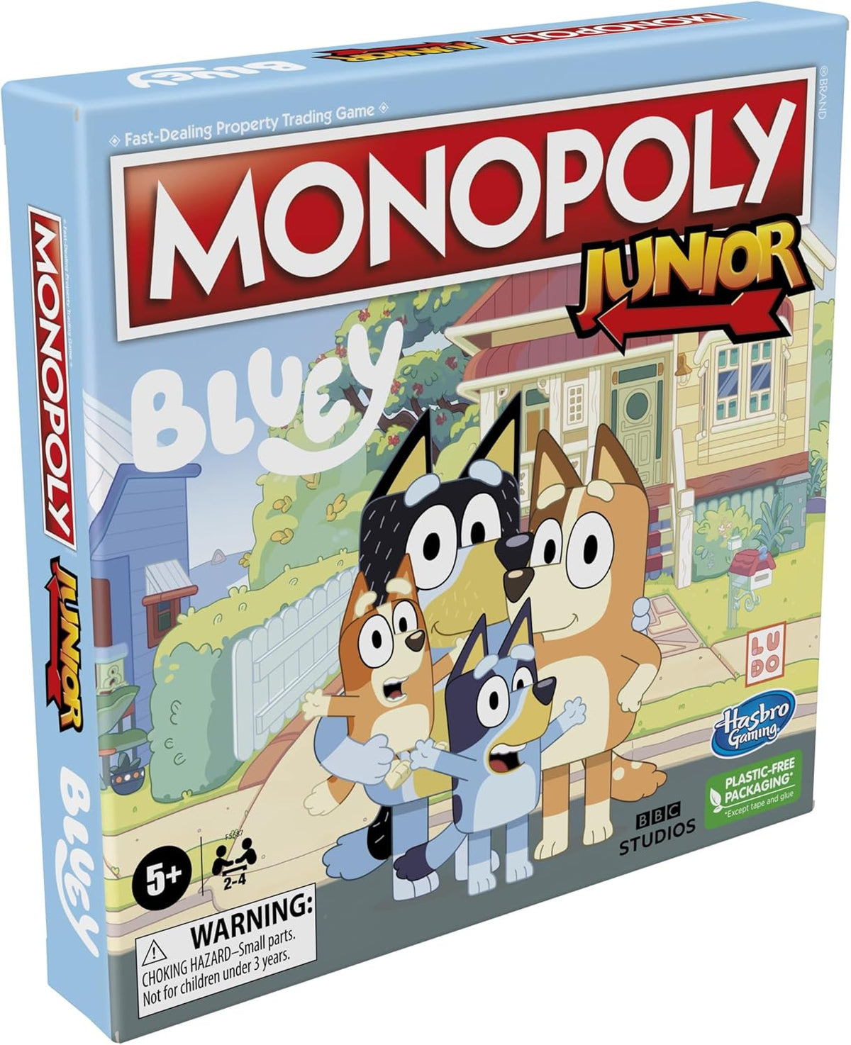 Monopoly Junior Bluey Edition – Simple Family Board Game for Playdates and Sibling Play Ages 5+