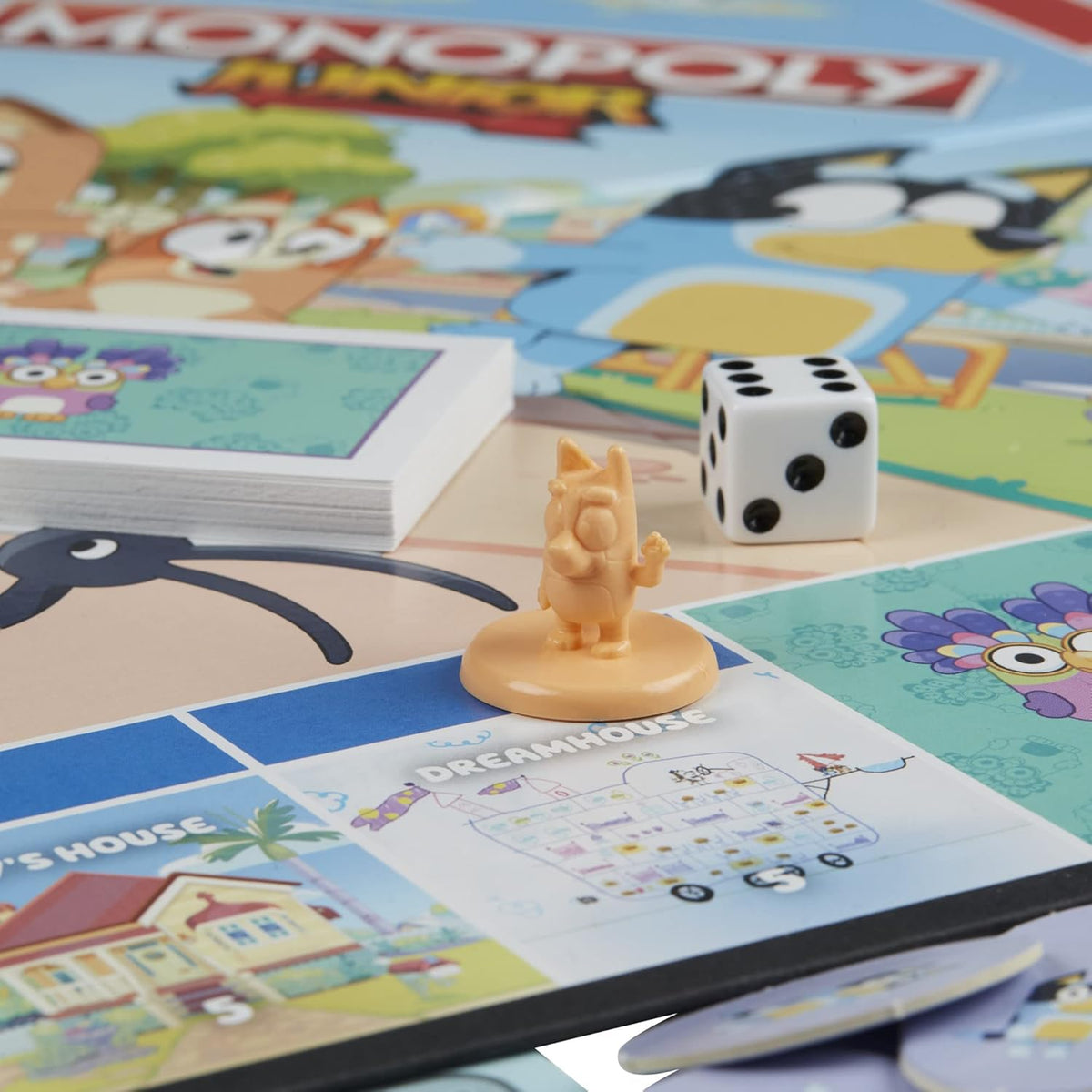 Monopoly Junior Bluey Edition – Simple Family Board Game for Playdates and Sibling Play Ages 5+