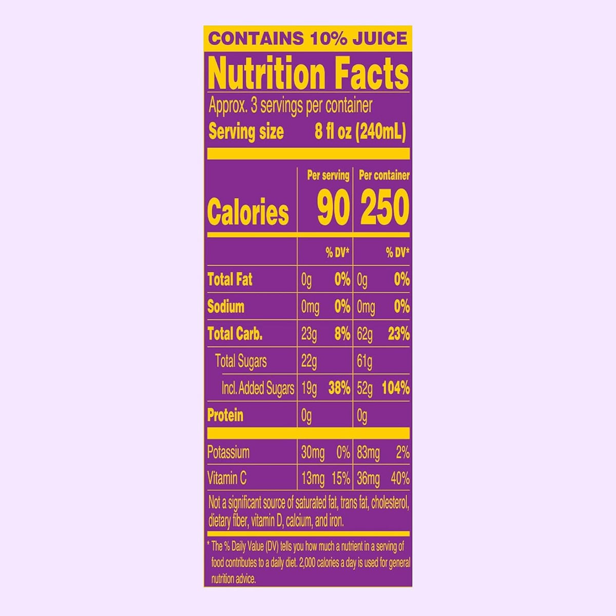 most flavors come in 16-ounce bottles, while cinnamon raisin apple comes in 12-ounce bottles