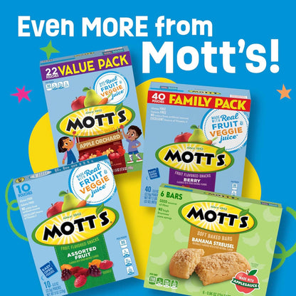 Mott's Vitamin C Halloween Fruit Snacks for Active Lifestyles – Portable Gluten Free Chewy Snack, 40 Individually Wrapped Pouches