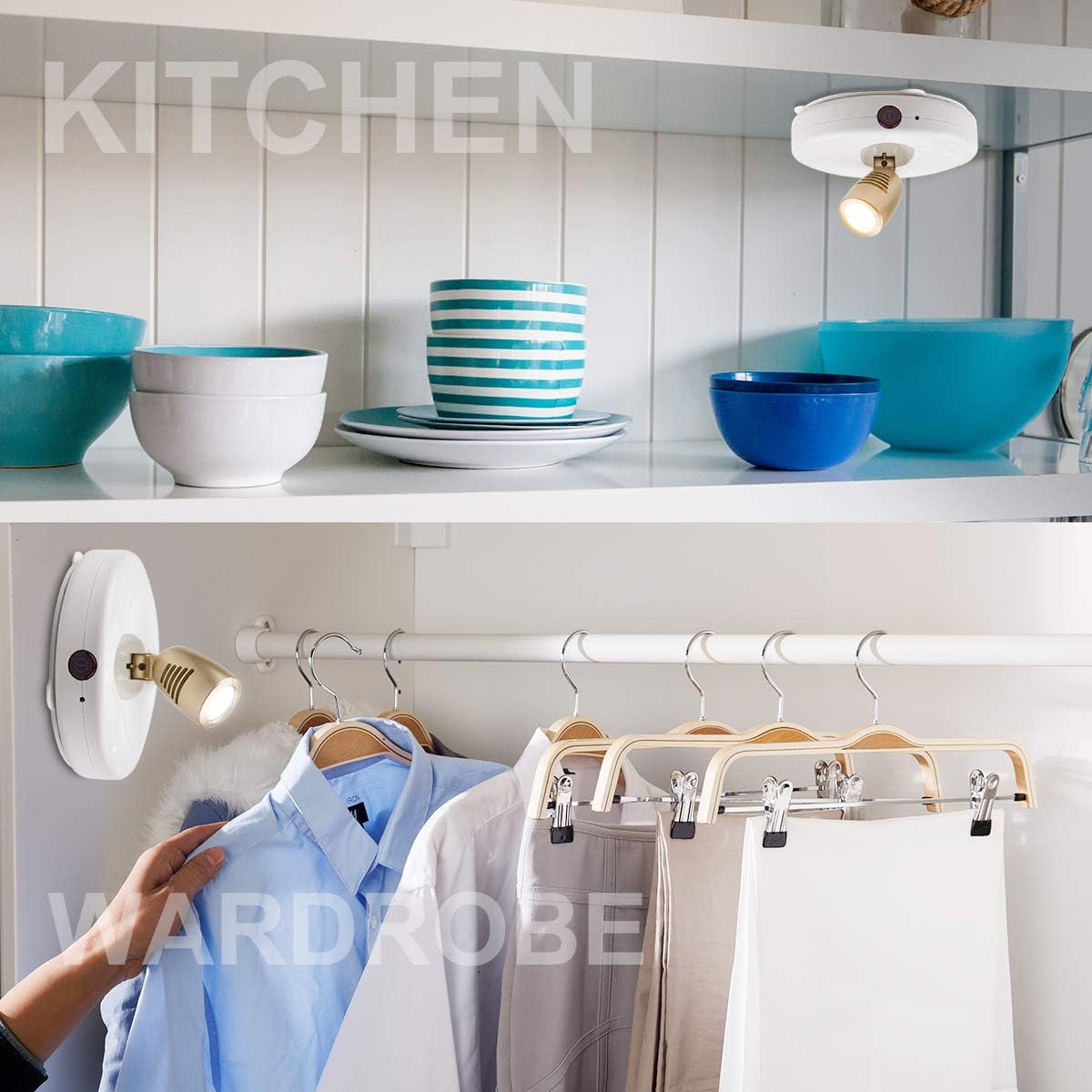 mounting via hook-and-loop tape or screws on any clean smooth surface