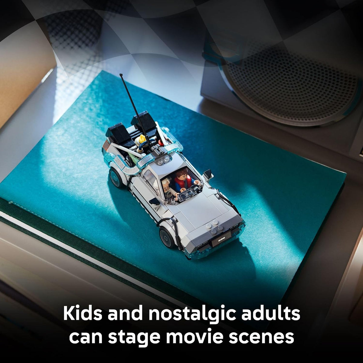 movie-authentic details: flux capacitor, time calculator, rear air vents, cockpit