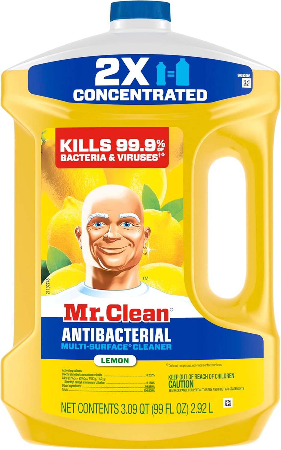 Mr. Clean Antibacterial All Purpose Cleaner, Gentle Yet Powerful Clean for Busy Homes Crawling with Small Hands