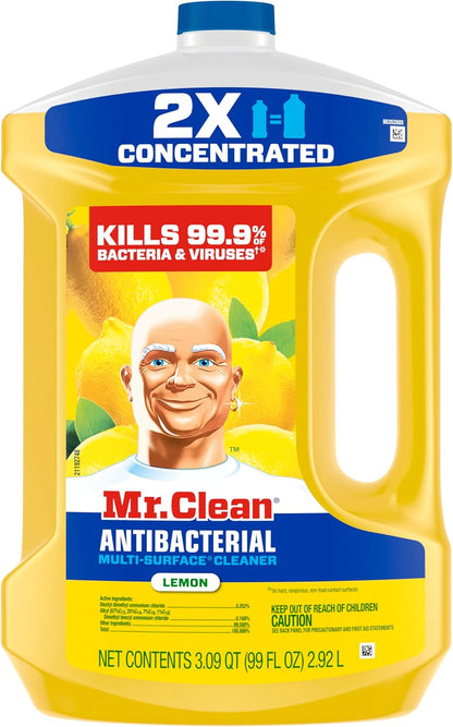 Mr. Clean Antibacterial All Purpose Cleaner, Gentle Yet Powerful Clean for Busy Homes Crawling with Small Hands