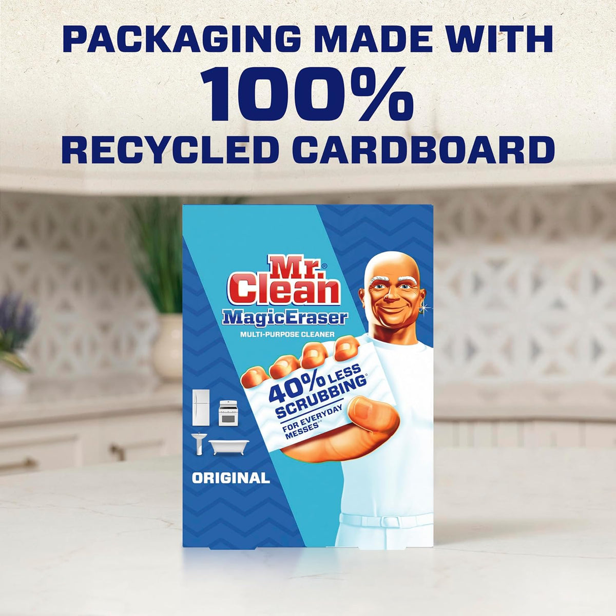 Mr. Clean Magic Eraser Original Cleaning Pads for the Home Office Light Switch and Baseboard Refresh