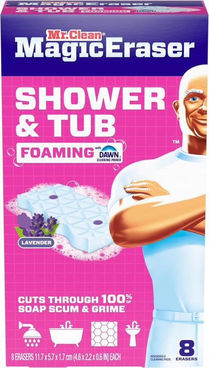 Mr. Clean Magic Eraser Sponge – Apartment Housewarming Gift for Renters, No-Chemical Bathroom Eraser