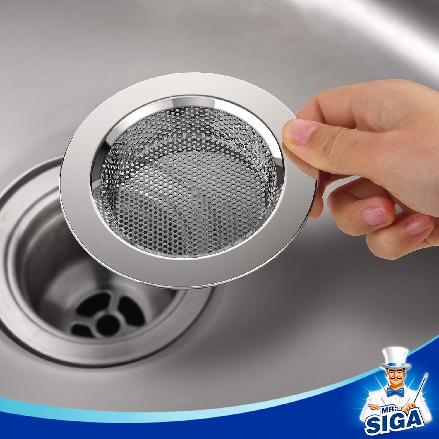 MR.SIGA 3-Pack Drain Strainer – Quiet, Understated Essential for Minimalist Bathrooms