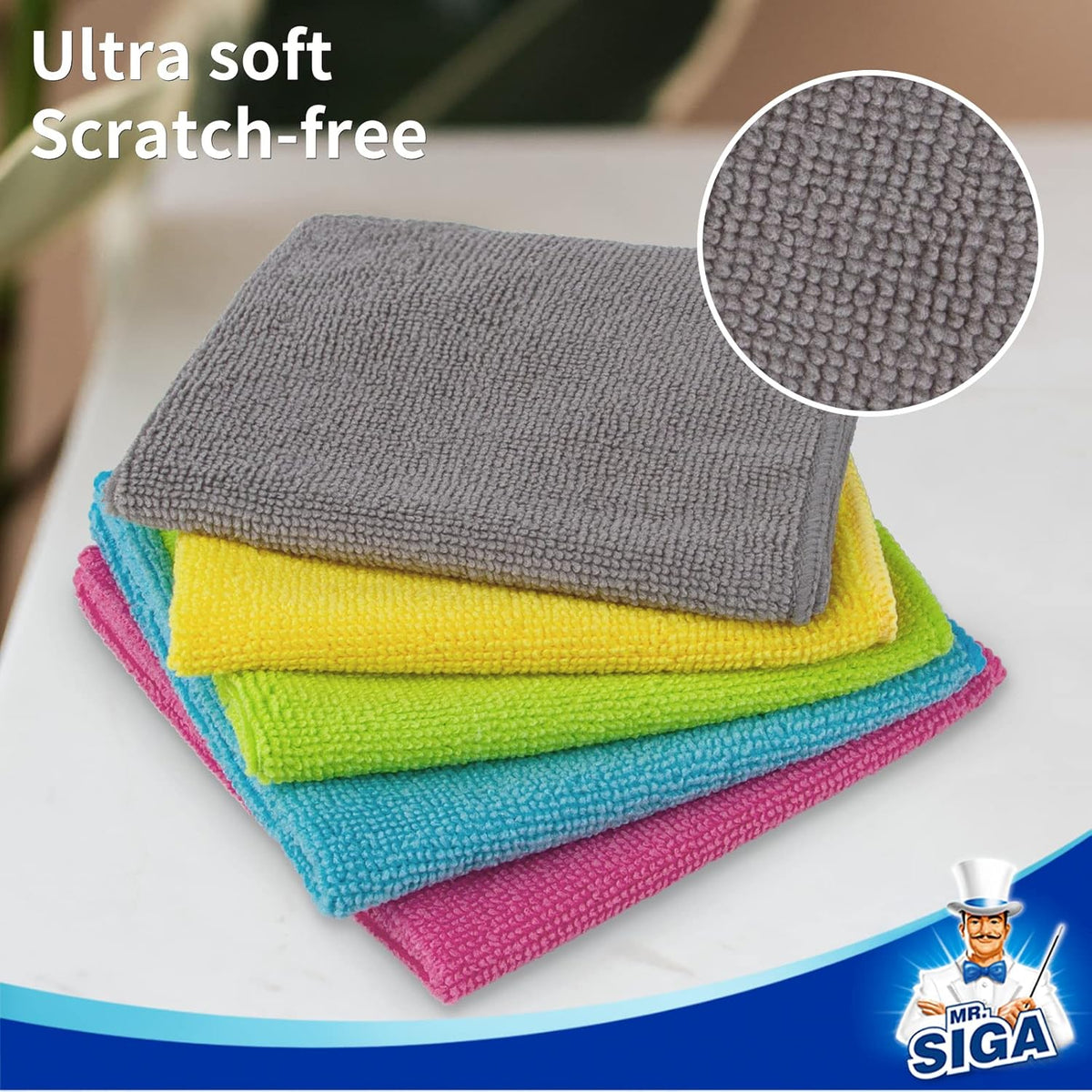 MR.SIGA Microfiber Cleaning Cloths – Wedding Registry and Bridal Shower Gift for Couple's First Home