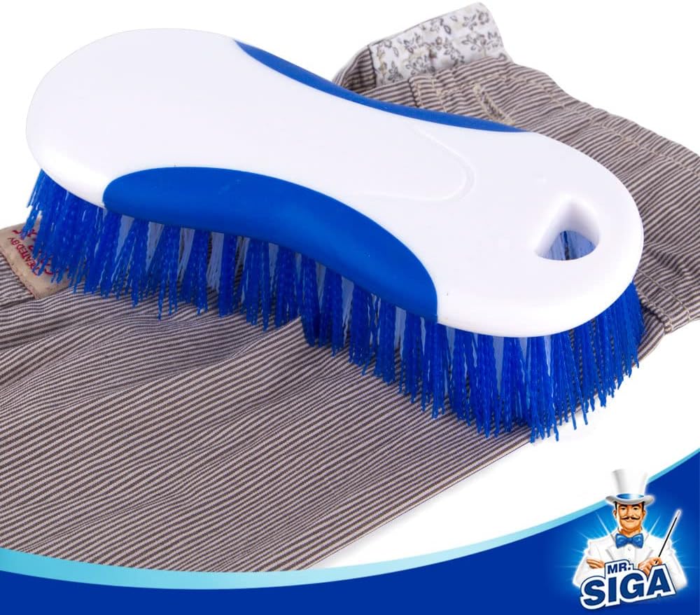 MR.SIGA Multi-Purpose Scrub Brush – Secure-Grip Brush That Reduces Hand Strain and Slips