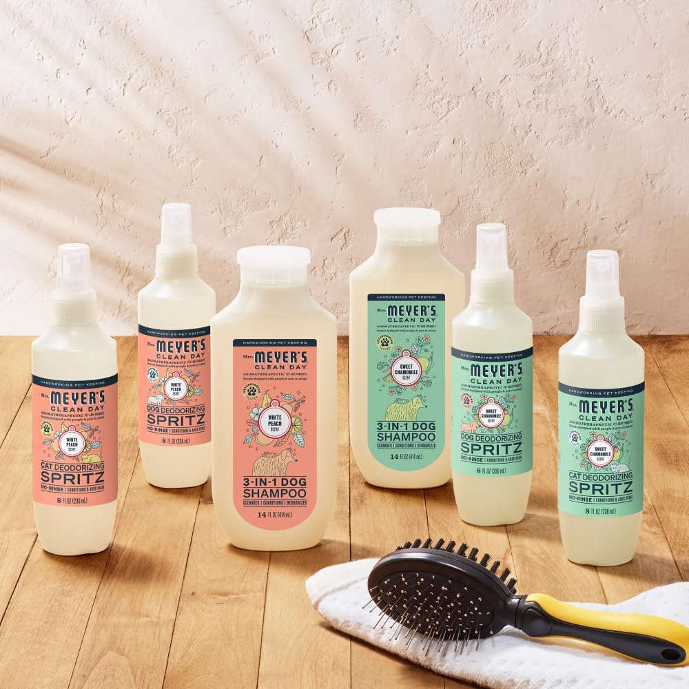 Mrs. Meyer's Clean Day 3-in-1 Dog Shampoo, Cruelty-Free and Hypoallergenic Bath for Sensitive Dogs