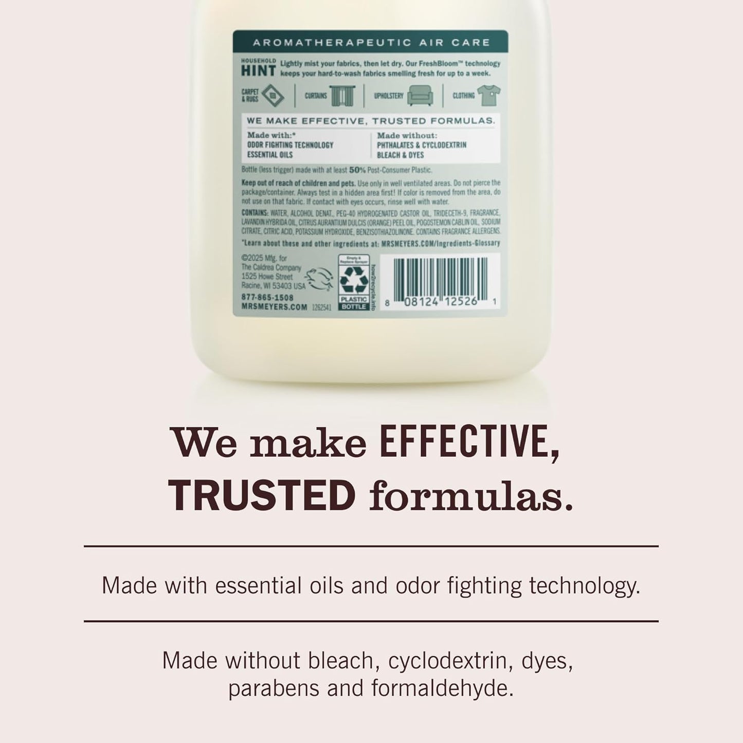 Mrs. Meyer's Clean Day Compassion Flower Mist as Valentine's Day Gift for Women, Romantic Home Fragrance
