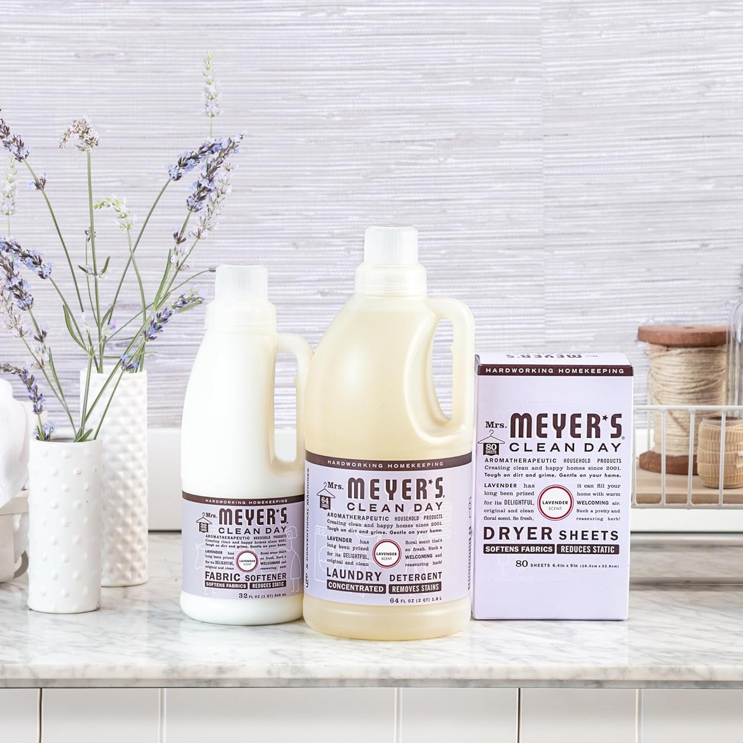 Mrs. Meyer's Clean Day Dryer Sheets – Honeysuckle & Basil Aromatherapy for Daily Calm