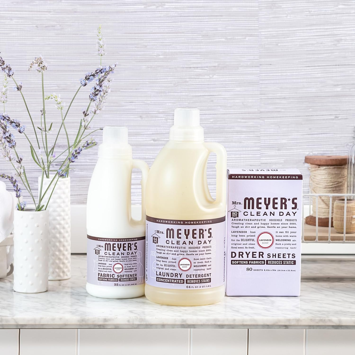 Mrs. Meyer's Clean Day Dryer Sheets – Honeysuckle & Basil Aromatherapy for Daily Calm