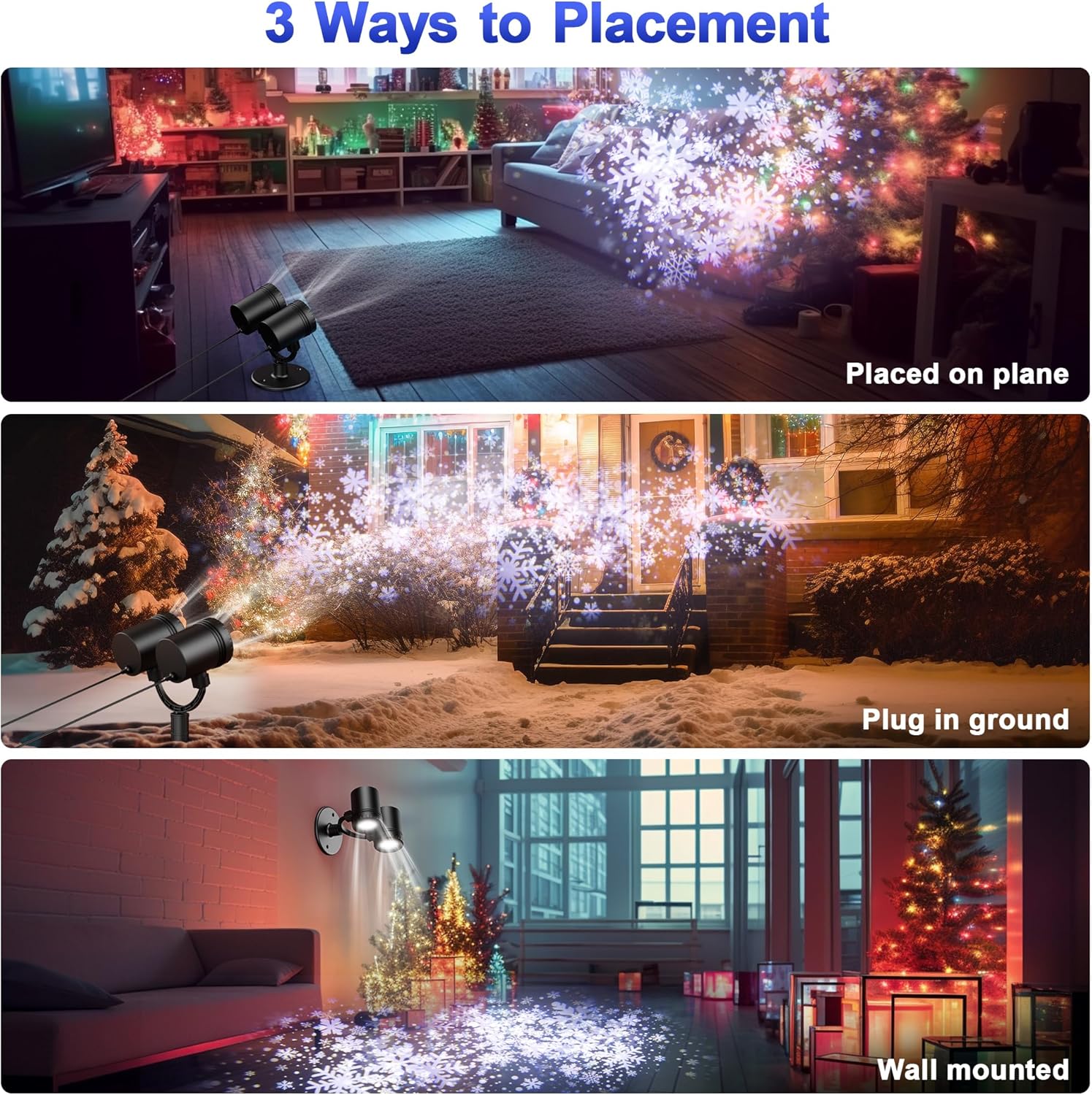 MuliVid Outdoor Snowflake Light – Christmas and Valentine's Day Gift for Couples Who Host Year-Round Celebrations