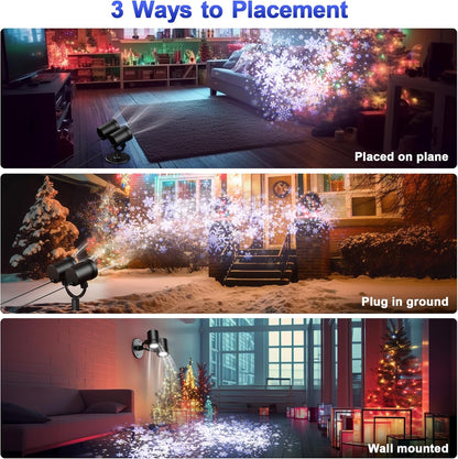 MuliVid Outdoor Snowflake Light – Christmas and Valentine's Day Gift for Couples Who Host Year-Round Celebrations