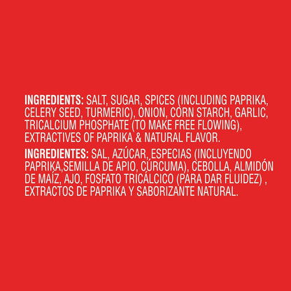 multi-spice blend including paprika, celery seed, turmeric, onion, and garlic
