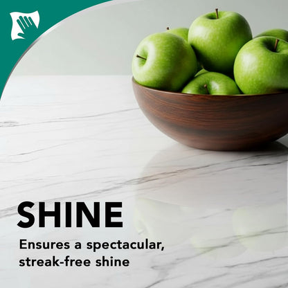 multi-surface compatibility: sealed granite, marble, soapstone, quartz, quartzite, slate, limestone, corian, laminate, and glazed tile