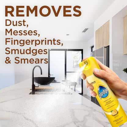 multi-surface compatibility: sealed wood, sealed leather, granite, quartz, laminate, and stainless steel
