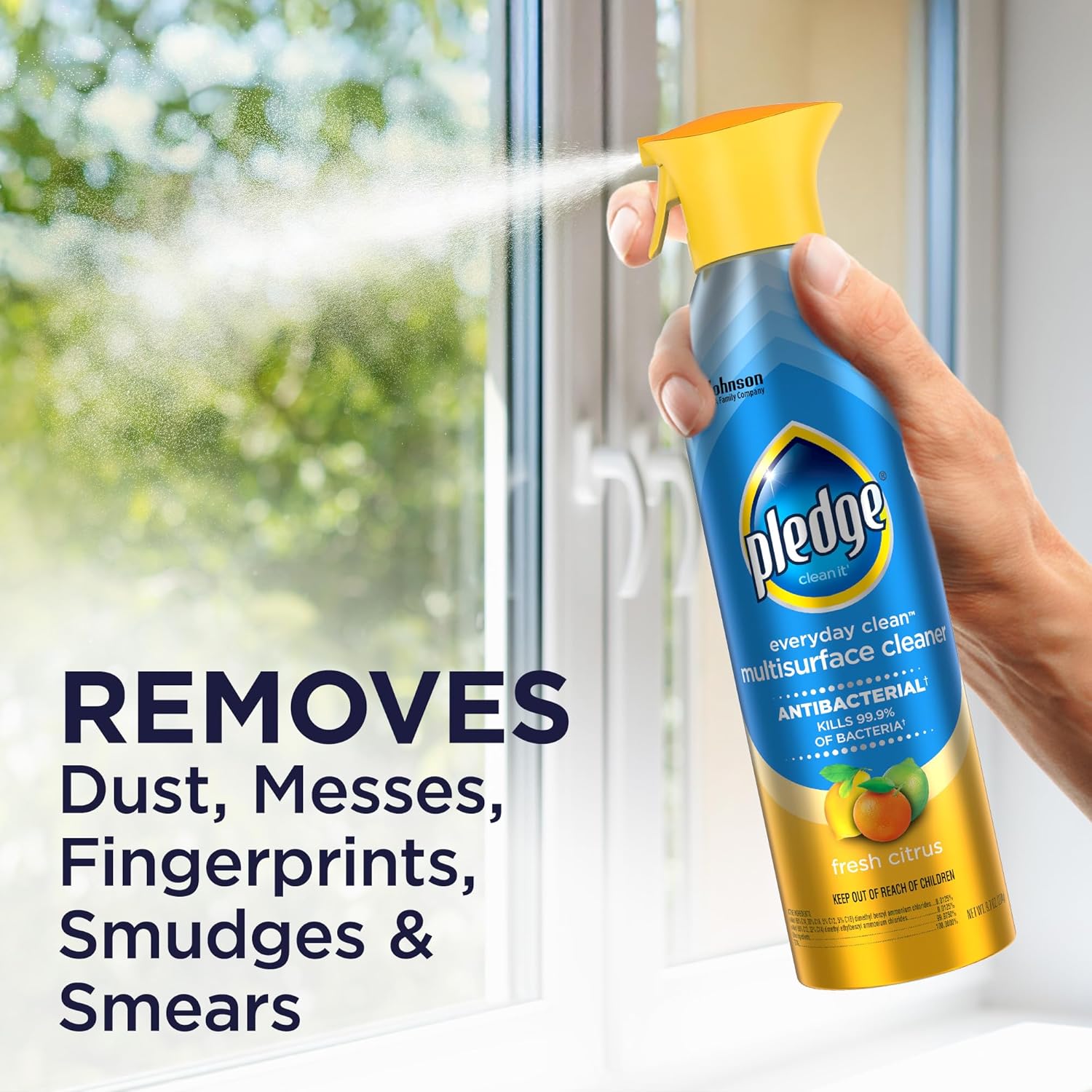 multi-surface compatibility with sealed wood, glass, mirrors, sealed granite, sealed marble, and stainless steel