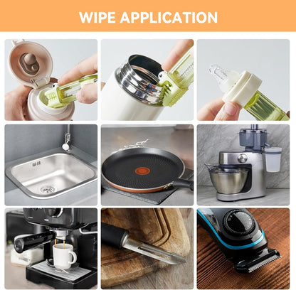 Multi-Surface Travel Cleaning Tool – Hotel Room and Airbnb Necessity, Tackles Coffee Makers and Reusable Water Bottles