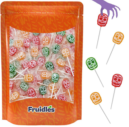 multicolor skull tattoo-themed lollipop design