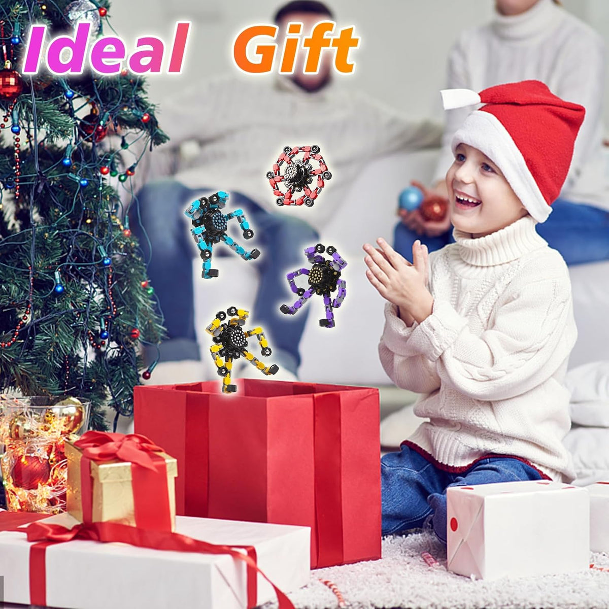 multiple color options including multicolor, red, pink, yellow-red, and orange-black