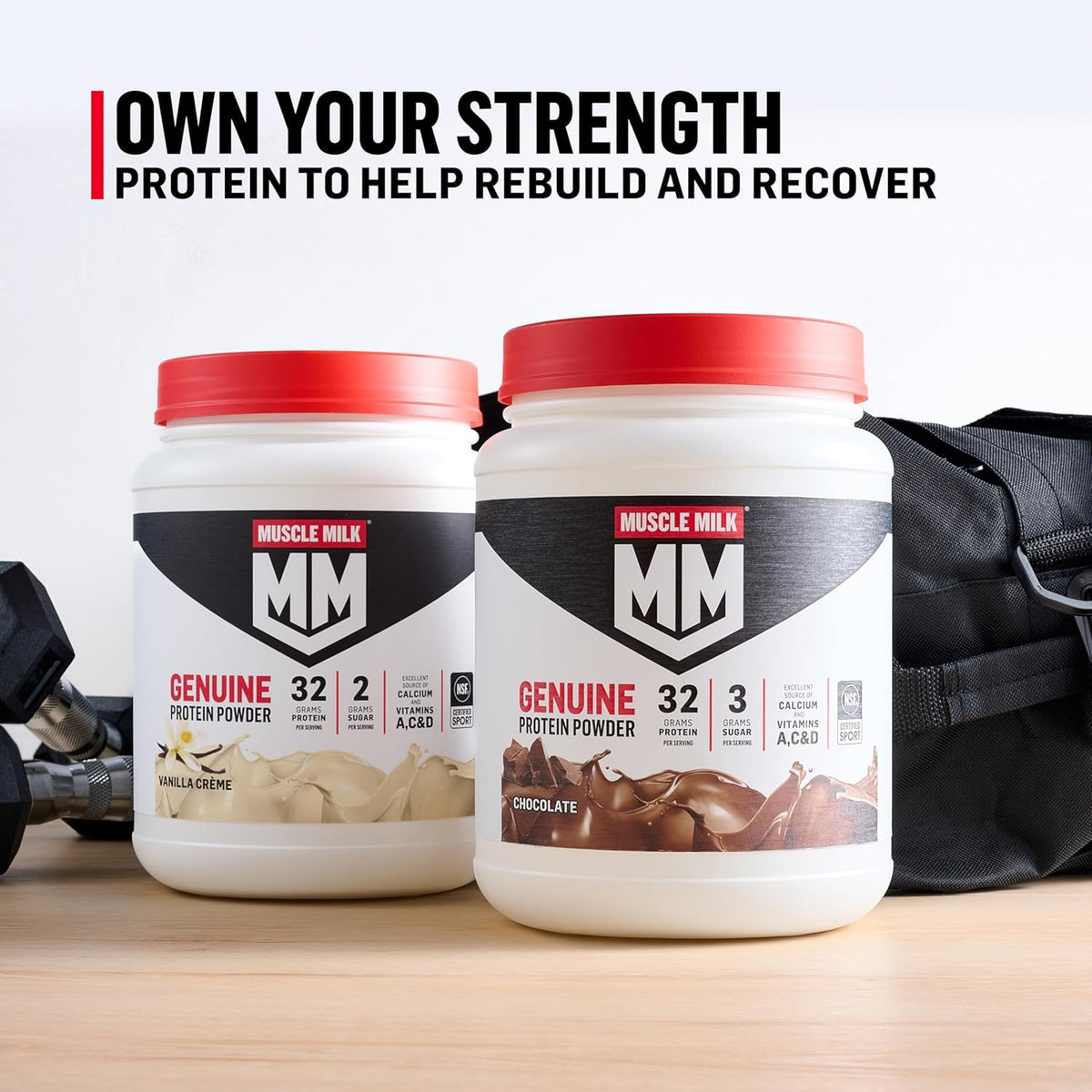 Muscle Milk Genuine Protein Powder – Low-Sugar Recovery Blend for Wellness-Focused Athletes