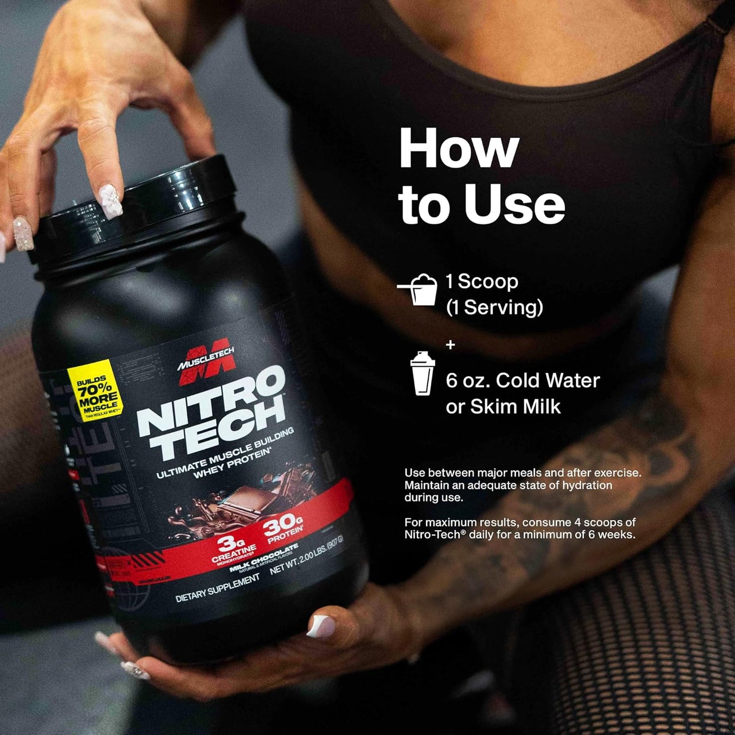 Muscletech Nitro-Tech Collector's Edition Whey Protein – Sophisticated Strawberry Shake for Connoisseur Lifters