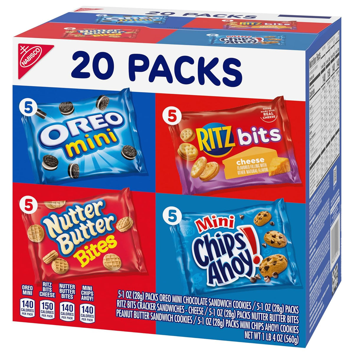 Nabisco Classic Mix Variety Pack – Kid-Friendly Snack Pack Box for Lunchboxes, After-School Treats, and Road Trips