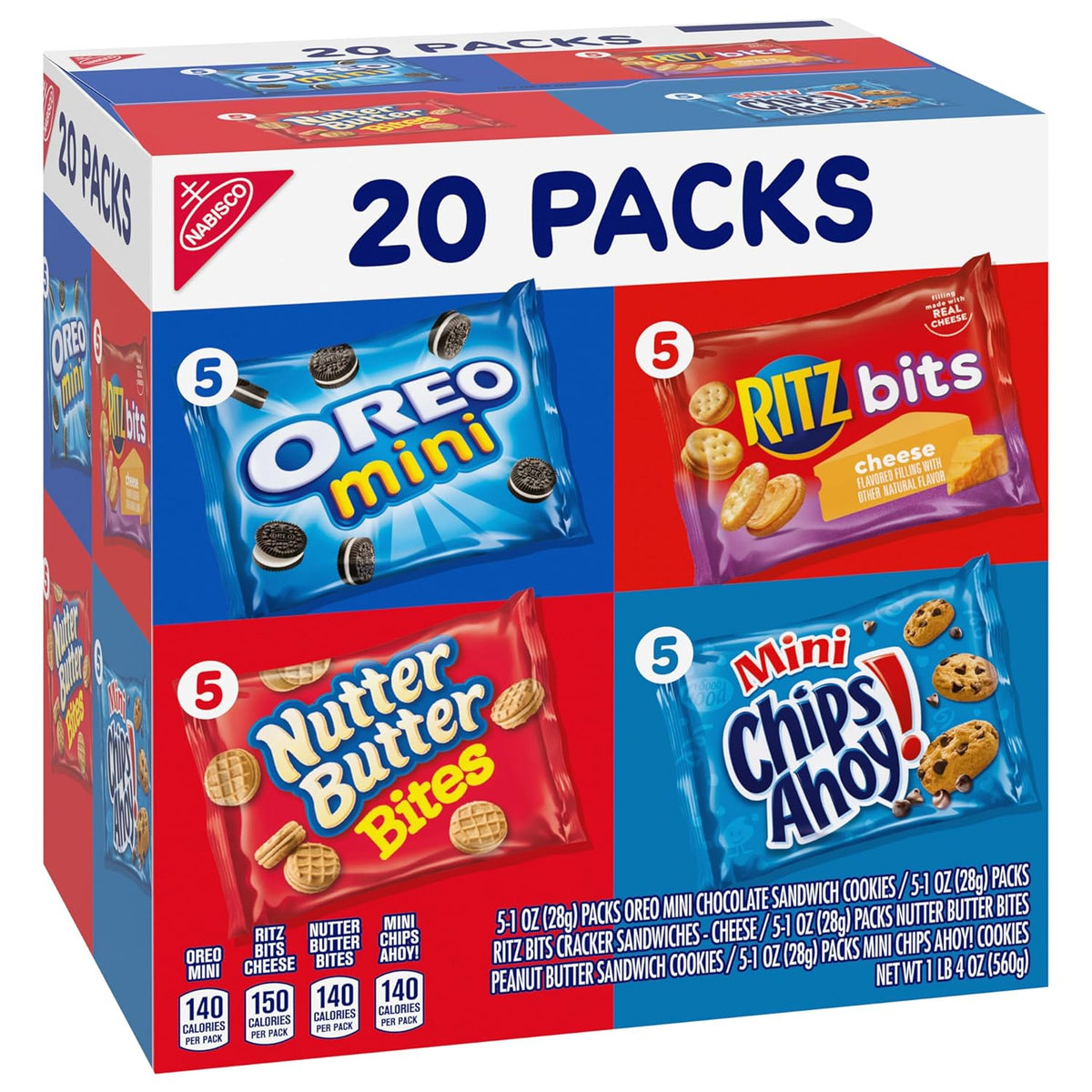 Nabisco Classic Mix Variety Pack – Kid-Friendly Snack Pack Box for Lunchboxes, After-School Treats, and Road Trips