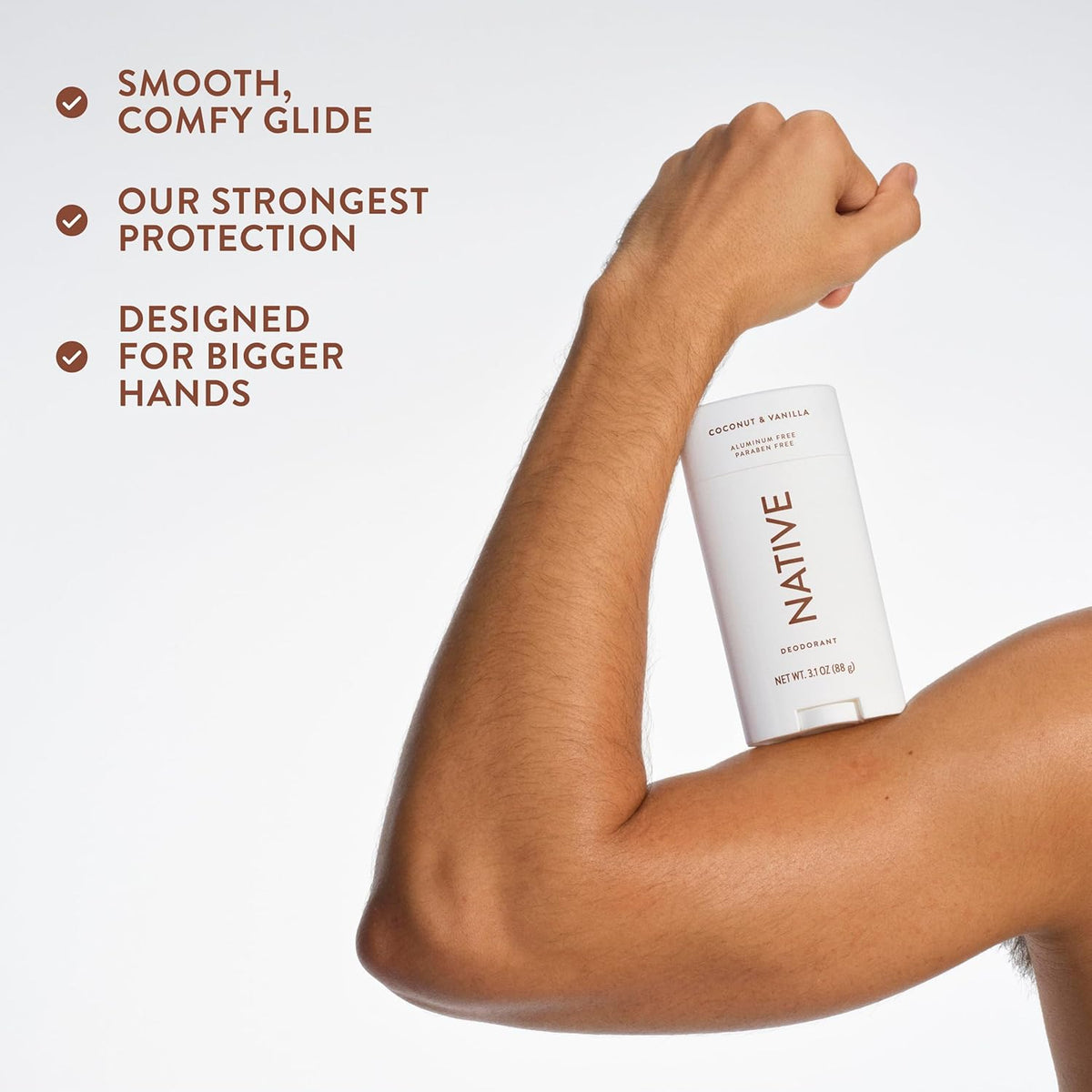 Native Aluminum Free Deodorant, Designer-Level Daily Deodorant for the Polished Minimalist, Coconut & Vanilla 3.1 oz