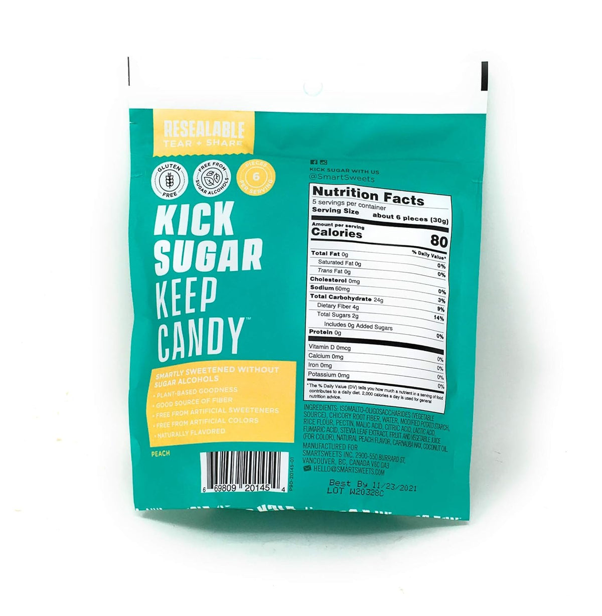 natural peach flavoring rather than artificial flavor
