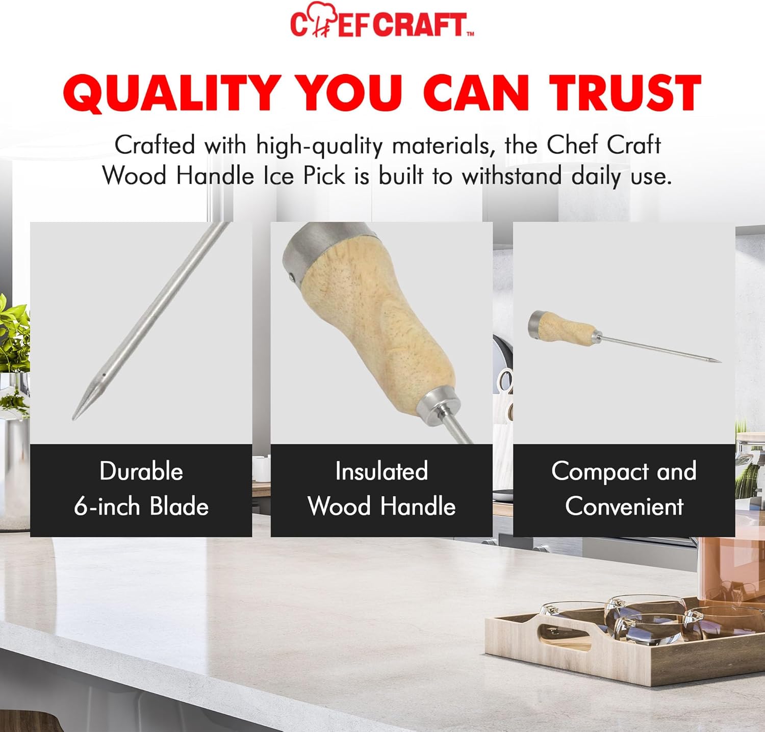 natural wood material with handwash-only care to preserve finish