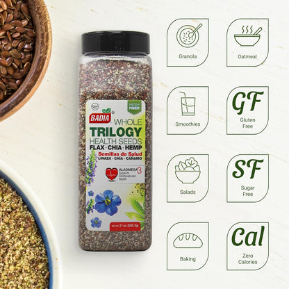 naturally high in omega-3 fatty acids and dietary fiber