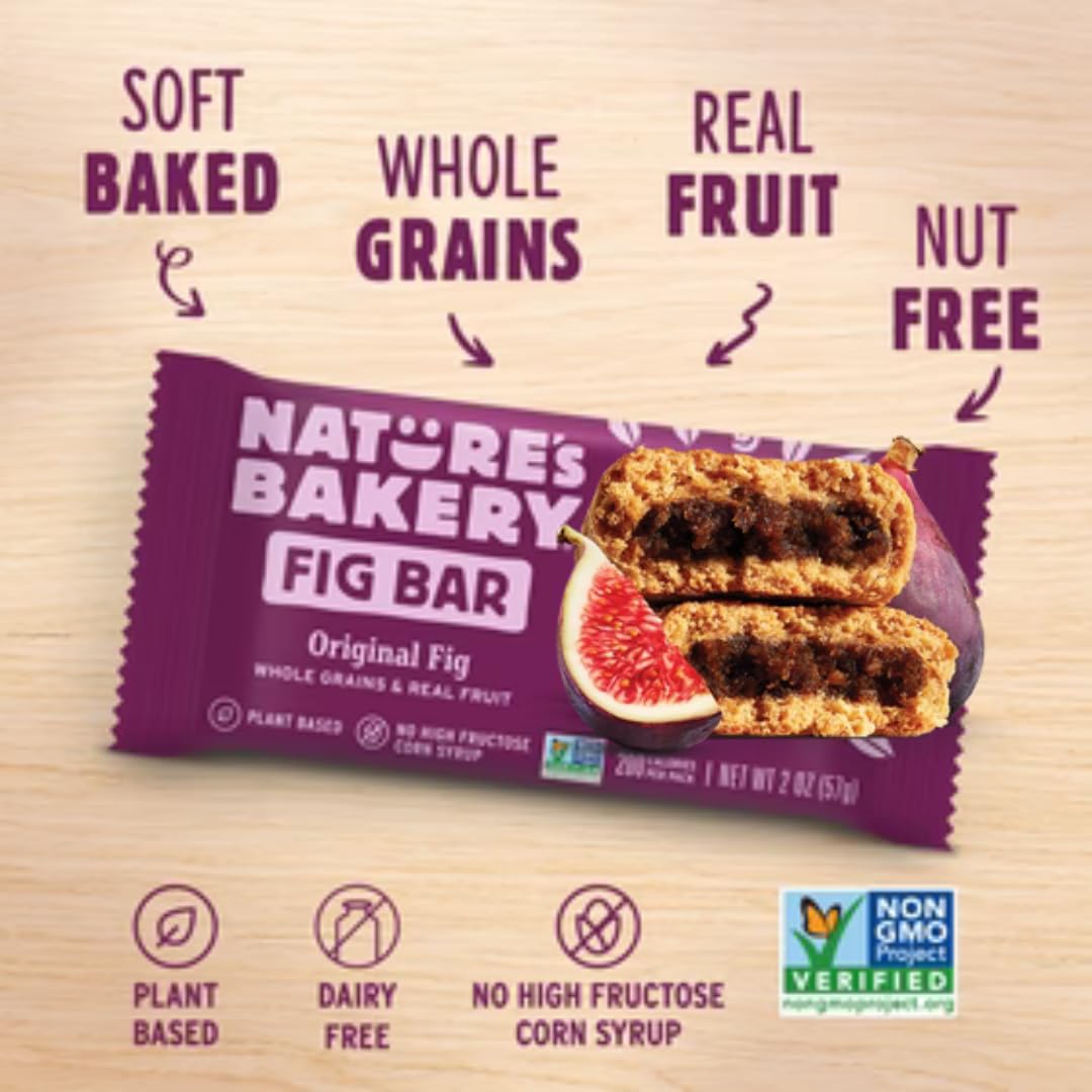 Nature's Bakery Fig Bars Variety Pack – Allergy-Friendly After School Snacks for Children, 28 Count Individually Wrapped Bars