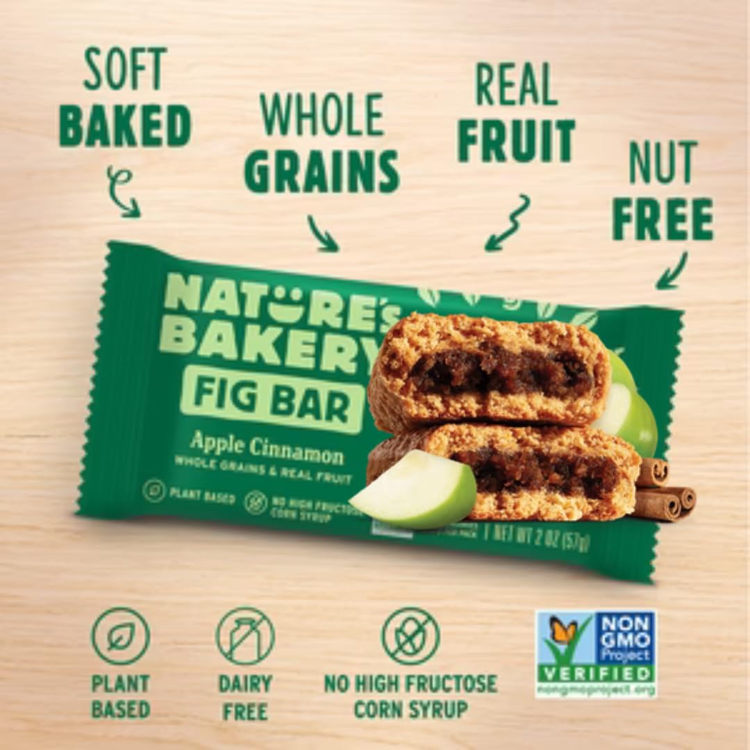 Nature's Bakery Fig Bars Variety Pack – Allergy-Friendly After School Snacks for Children, 28 Count Individually Wrapped Bars