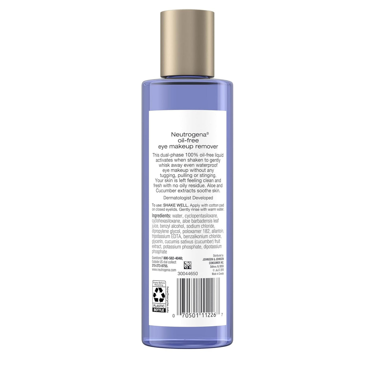 Neutrogena Eye Makeup Remover – Streamlined Non-Greasy Cleanser for Clutter-Free Counters