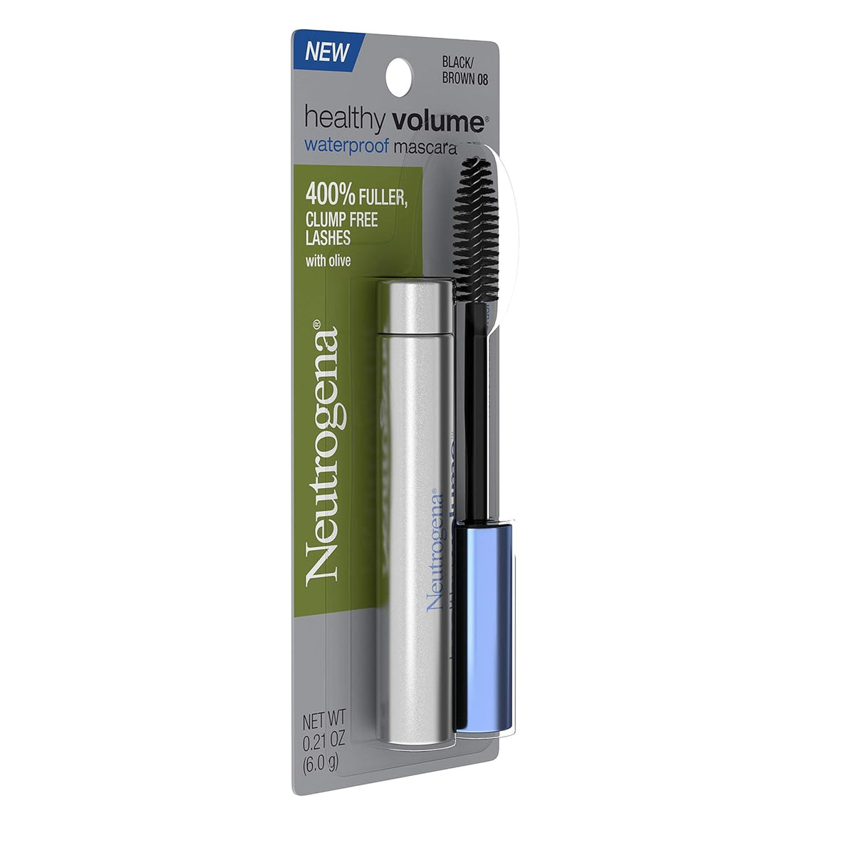 Neutrogena Healthy Volume Mascara – Worry-Free Daily Lash Enhancement for Allergy-Prone Eyes, Clump-Free Waterproof Gel Formula
