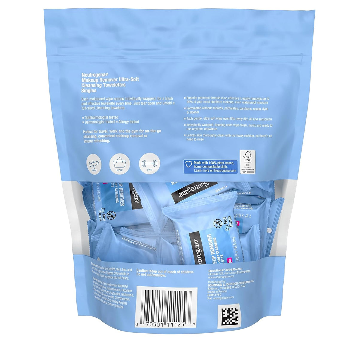 Neutrogena Micellar Makeup Remover Wipes – Calming Face Cleanse for Self-Care Moments