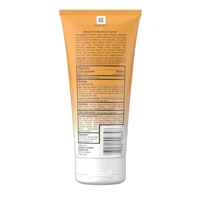 Neutrogena Oil-Free Acne Face Wash Cream Cleanser 2% Salicylic Acid – Birthday and Holiday Gift for Anyone with Acne-Prone Skin