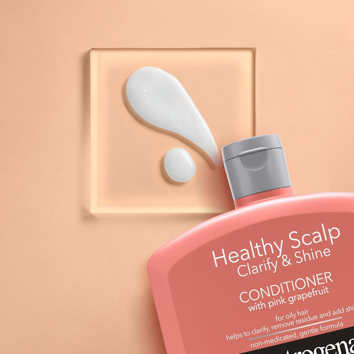 Neutrogena Pink Grapefruit Clarify & Shine Conditioner 12 oz – Less-Is-More Haircare for an Uncluttered Bathroom Counter