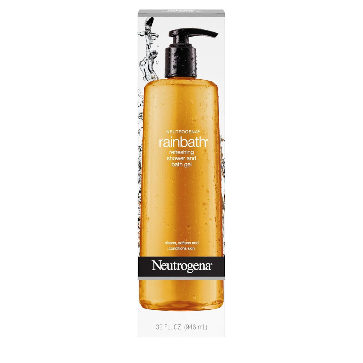 Neutrogena Rainbath Body Wash, Sleek Pump Bottle 32 fl oz for Intentional Simplicity