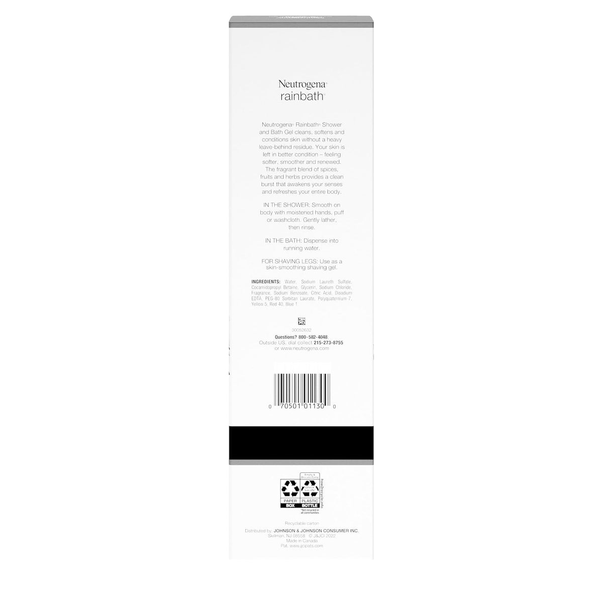 Neutrogena Rainbath Body Wash, Sleek Pump Bottle 32 fl oz for Intentional Simplicity