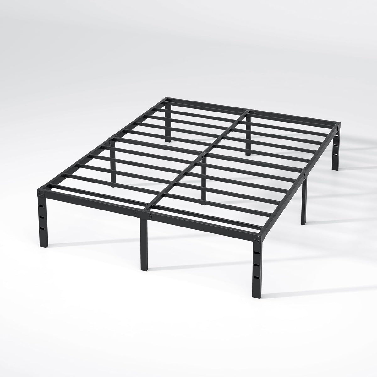 NEW JETO Metal Bed Frame – Effortless Metal Platform for Neutral-Toned Dorms and Studios, Full Size