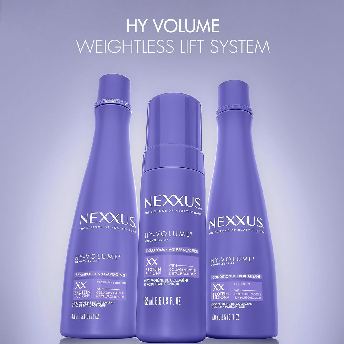 Nexxus HY-VOLUME Conditioner – Cruelty-Free, Clean Volumizing Care with Hyaluronic Acid, Gentle Enough for Sensitive Scalps