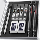 Nicpro 0.5 & 0.7mm Refillable Pencil Kit – Family-Friendly Writing Set for High School Students and Dorm Rooms