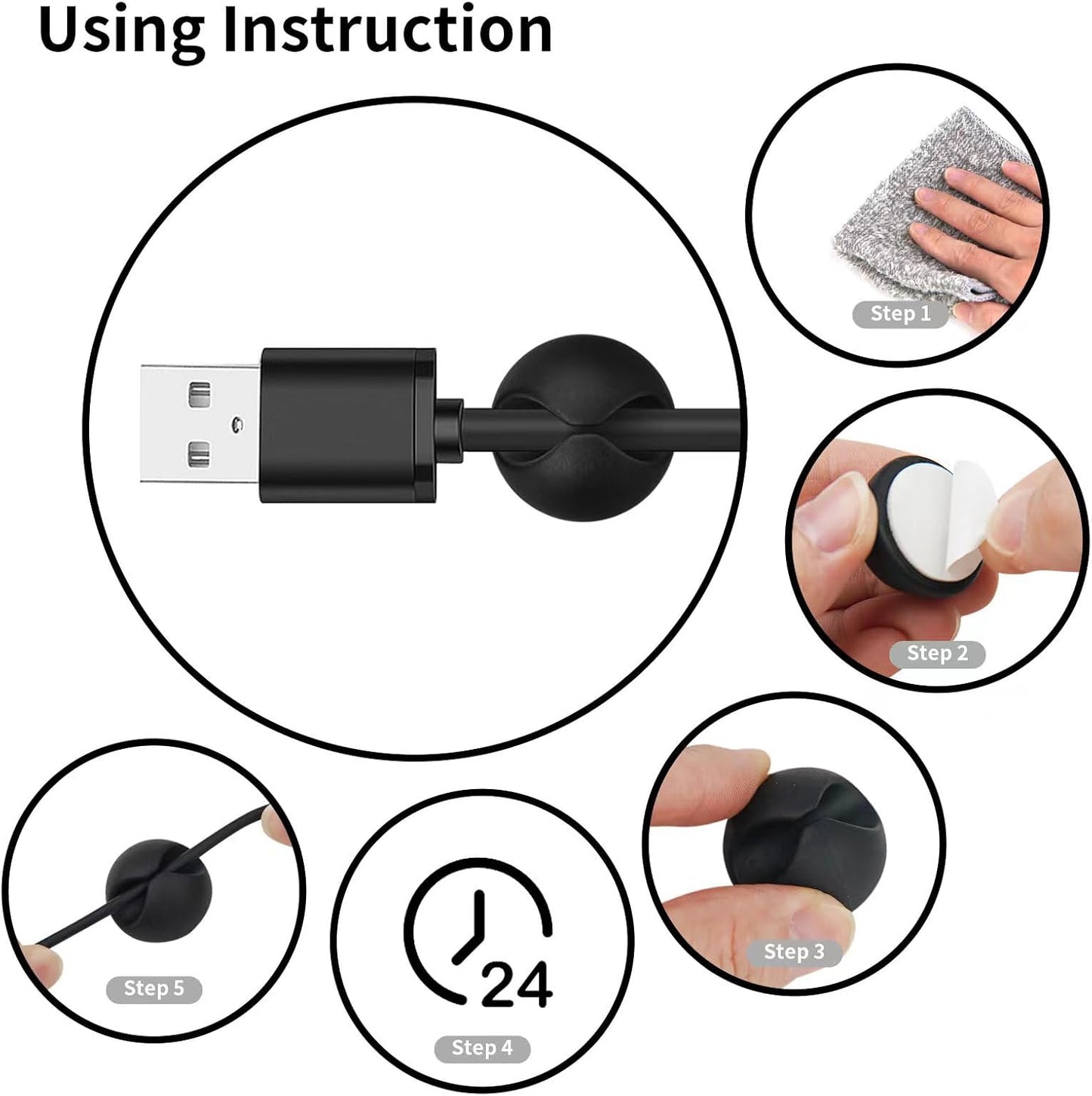 Nimble Cable Clips – Home Office Desk Organizer for Charging Cables, Adhesive Cord Holder for Remote Workers