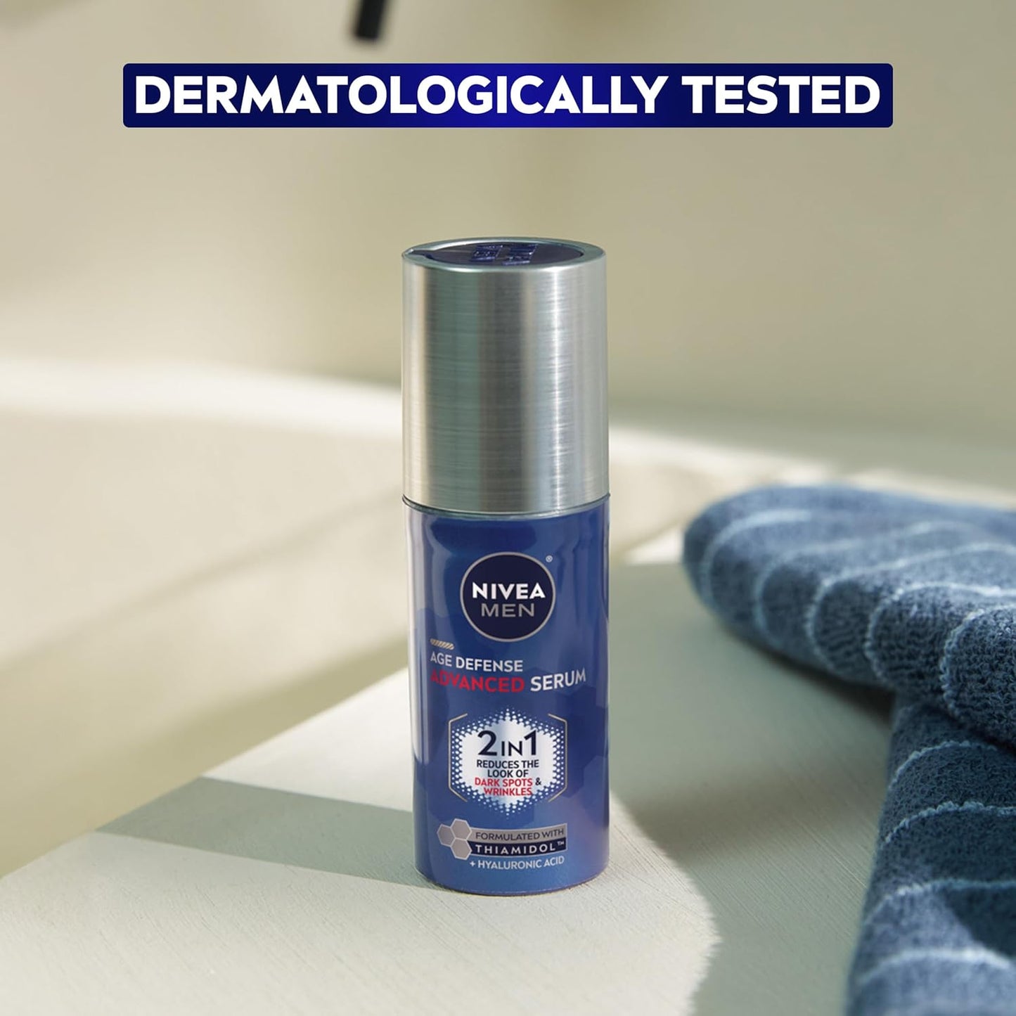 NIVEA MEN Age Defense Advanced Face Serum – Trusted NIVEA MEN Formula for Worry-Free Daily Application
