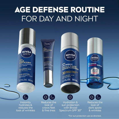 NIVEA MEN Age Defense Advanced Face Serum – Trusted NIVEA MEN Formula for Worry-Free Daily Application